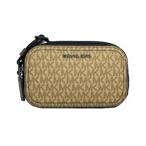 NEW Michael Kors Cooper Small Camera Crossbody Bag Camel / Black Handbag Purse
